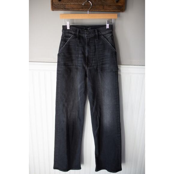 MOTHER The Patch Maven Sneak Jeans Not Today Satan 24 NEW - Picture 2 of 5